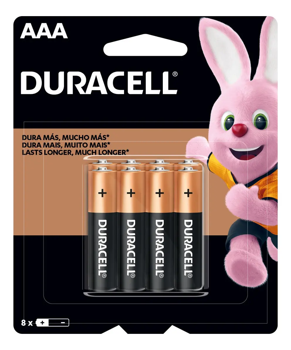 Pilhas AAA Duracell - 8 unid.